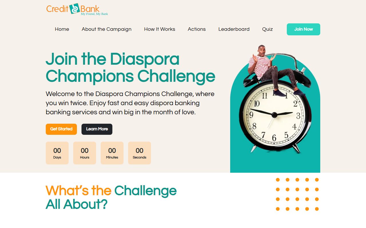 Credit Bank Diaspora Champions Challenge site