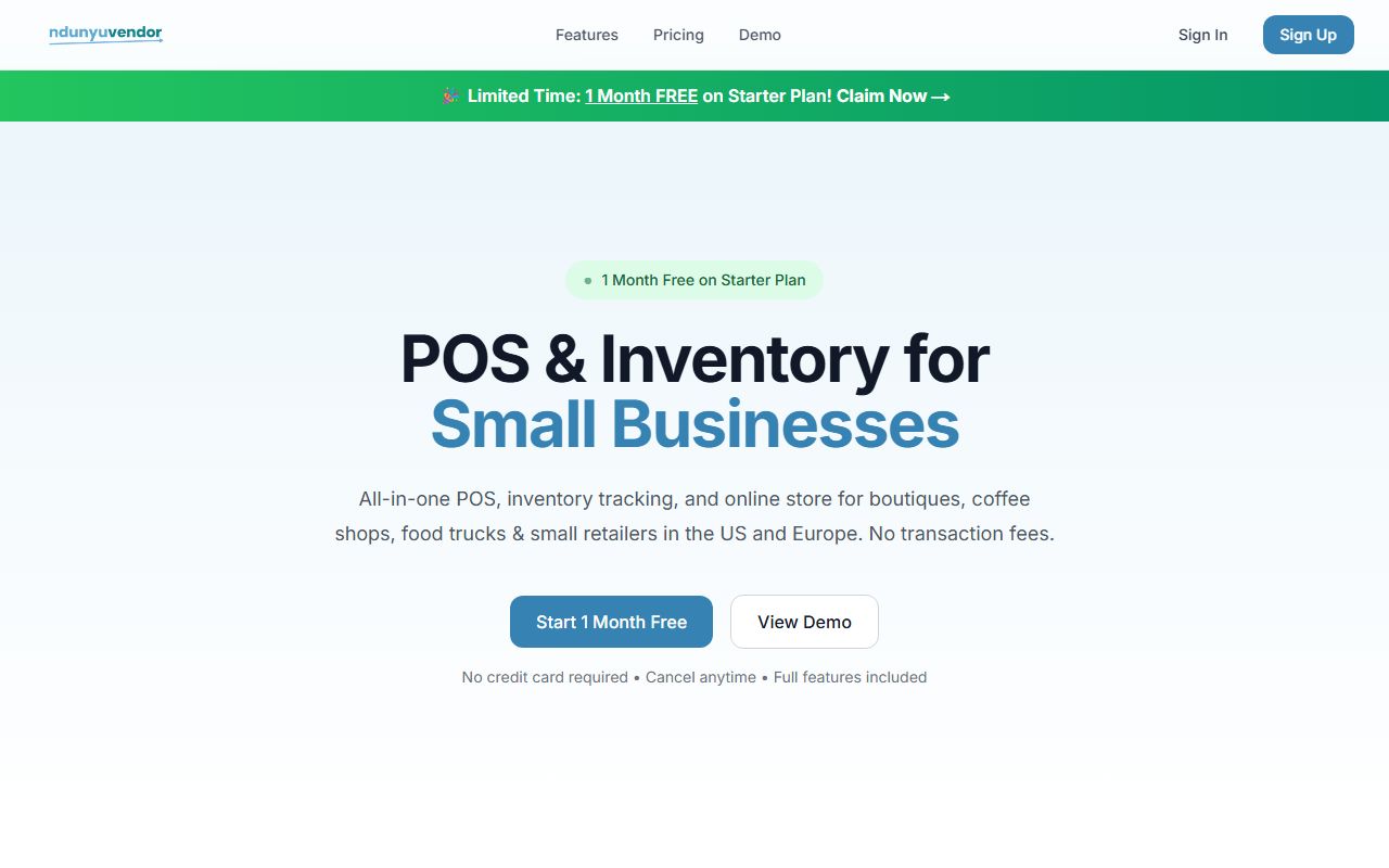 NdunyuVendor homepage