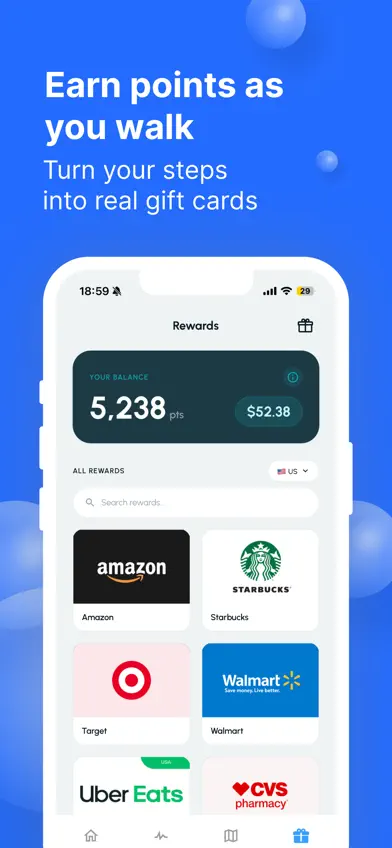 WeMove rewards screen